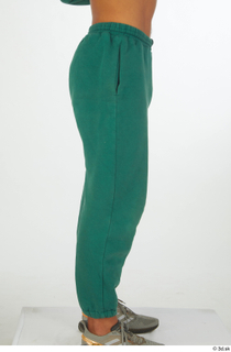 Nathaniel dressed green jogging pants leg lower body sports 0007.jpg